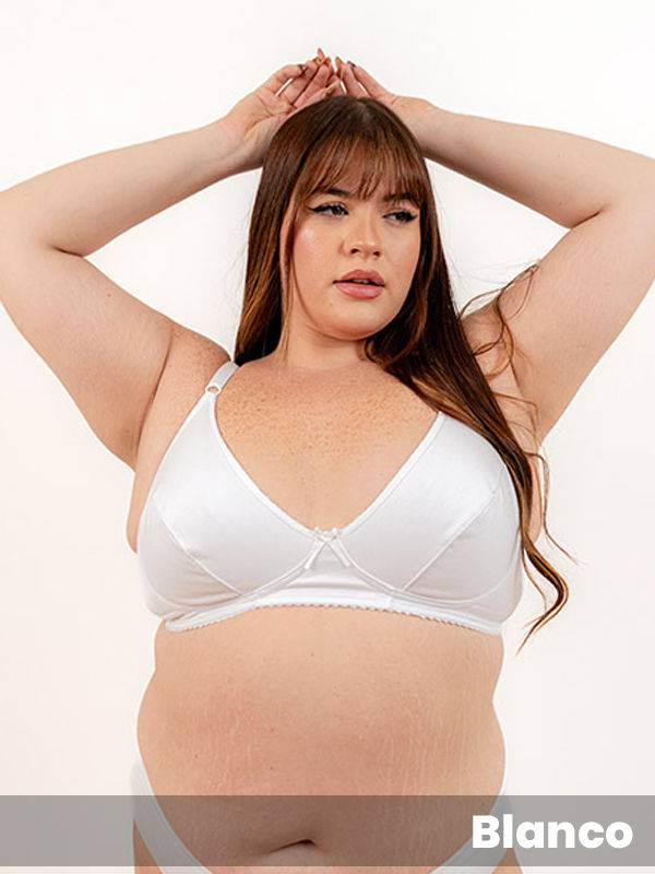 Corpiño Reductor Con Aro Algodón Con Lycra, Tela Reforzada