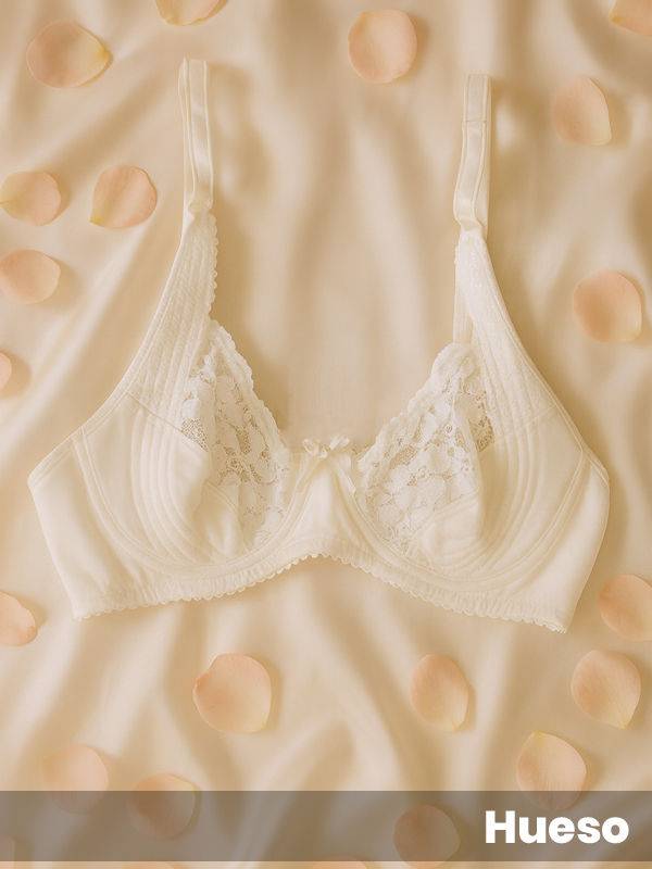 Corpiño Reductor con aro algodón con lycra y puntilla con realce lateral