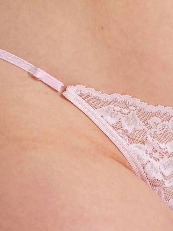 Colaless regulable puntilla rosa