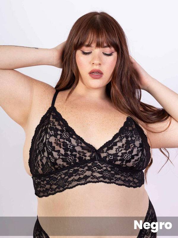 Corpiño Bralette De Puntilla Y Microfibra