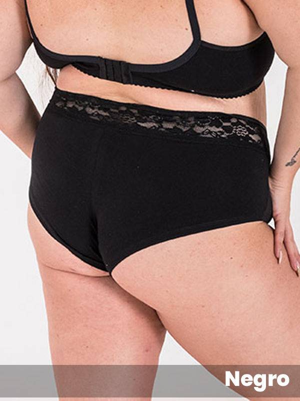 Culote vedetina alto algodon con puntilla