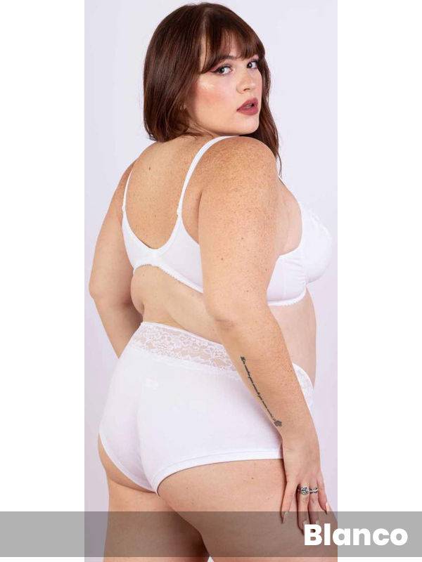 Culote vedetina alto algodon con puntilla