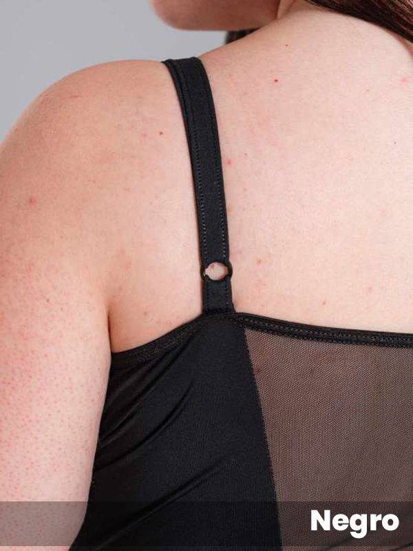 Body Florecer de microfibra y tul