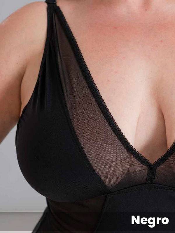 Body Florecer de microfibra y tul