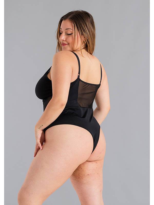 Body Florecer de microfibra y tul