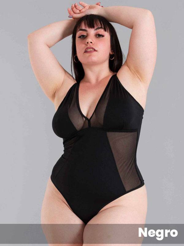 Body Florecer De Microfibra Y Tul