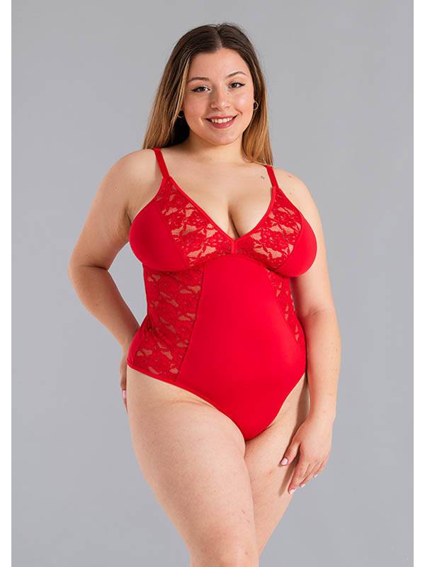 Body Belleza de microfibra y puntilla