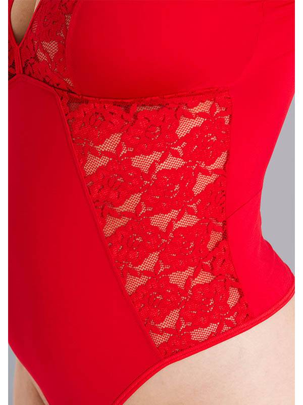 Body Belleza de microfibra y puntilla