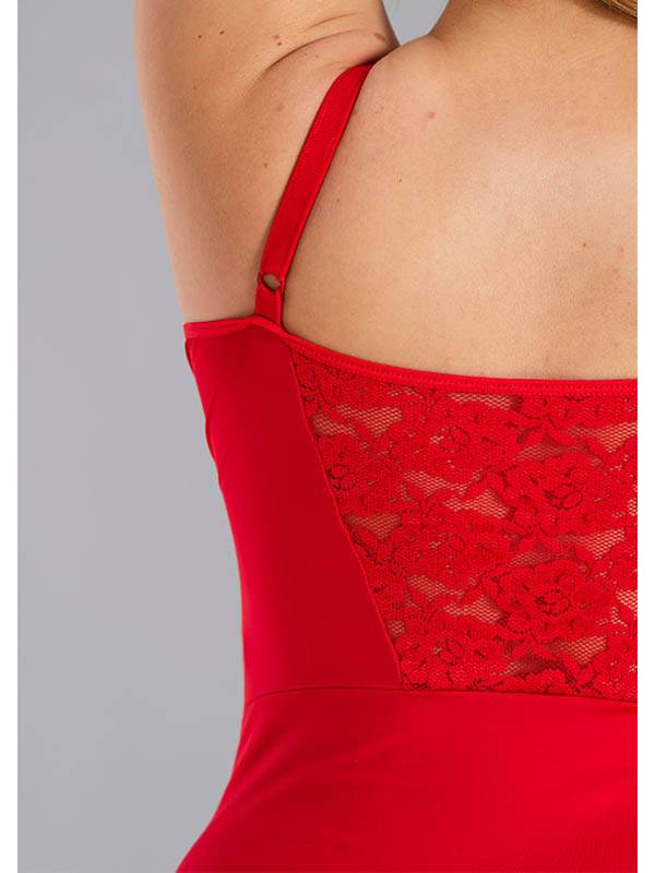 Body Belleza de microfibra y puntilla