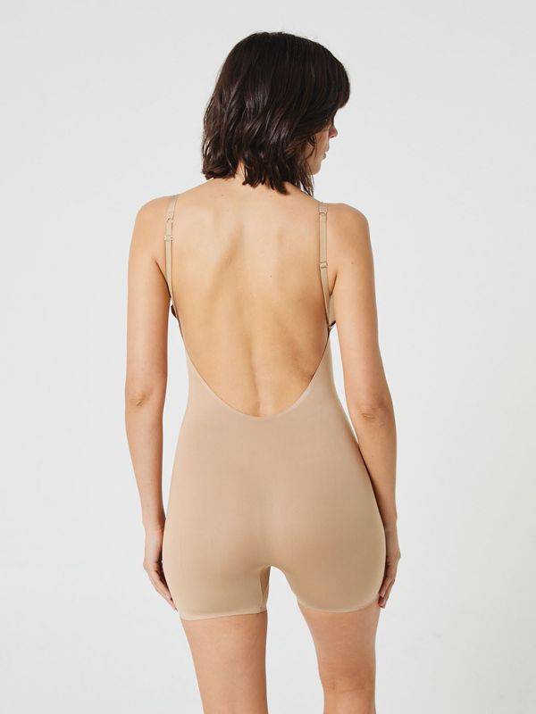 Body Bretel Fino Con Piernas Espalda Baja Corte Laser