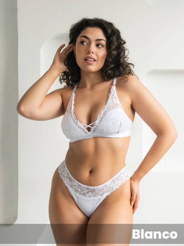 Conjunto Marilyn con Base y Colaless Micro y Puntilla