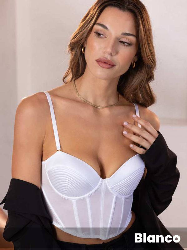 Corset armado con aro de raso con ballena