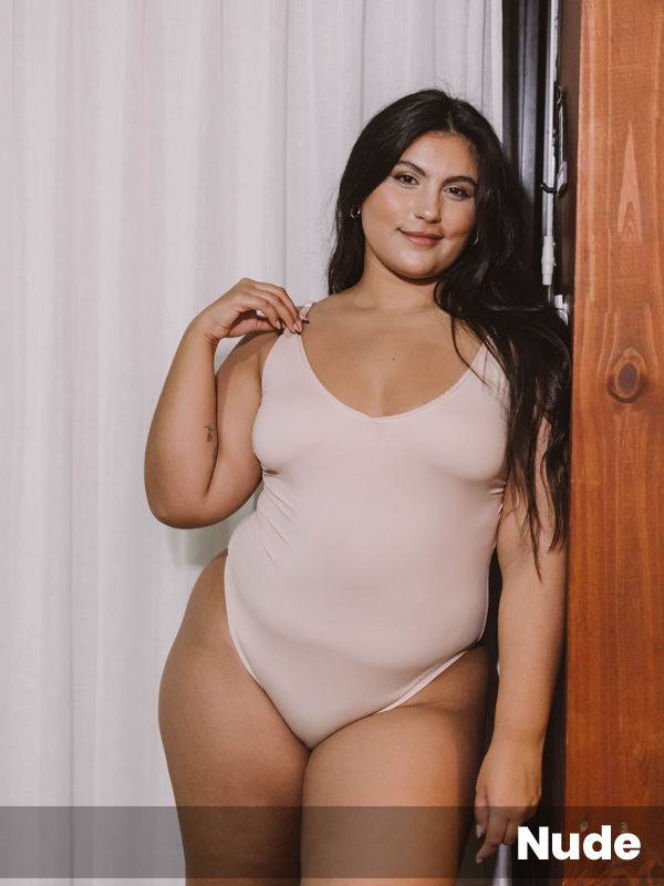 Body con bustier interno en microfibra con breteles regulables forrados
