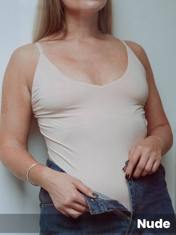 Body con bustier interno en microfibra con breteles regulables forrados