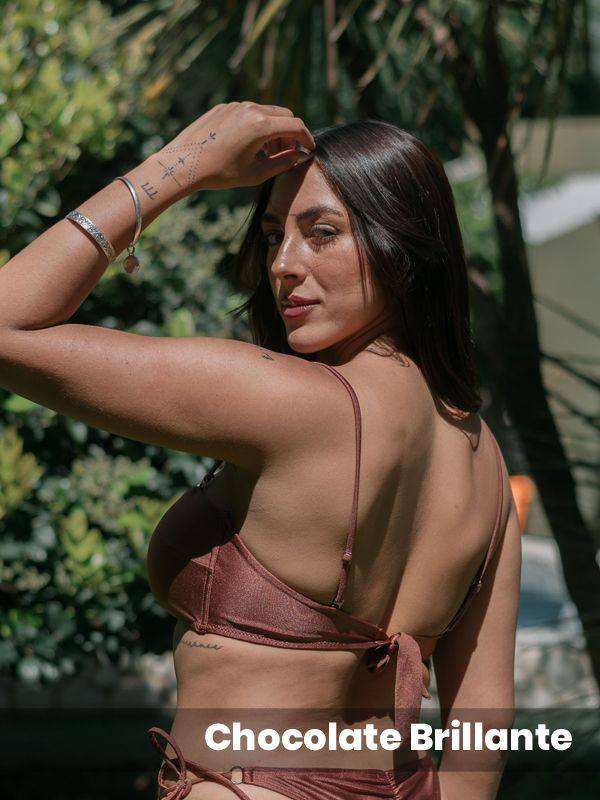 Bandeau lazo tricot con elastano brillante