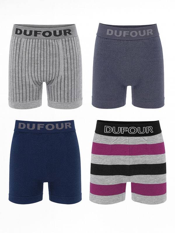 Pack x4 Boxer sin costura Dufour colores surtidos